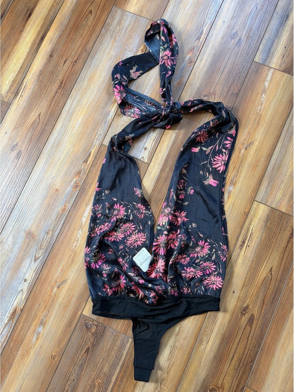 NWT Free People Intimately Plunge halter bodysuit S. $68 retail